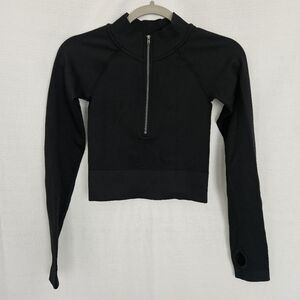 Black Women's Zip-Up‎ Top